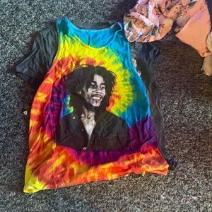 Bob Marley women’s tank top, tie dye